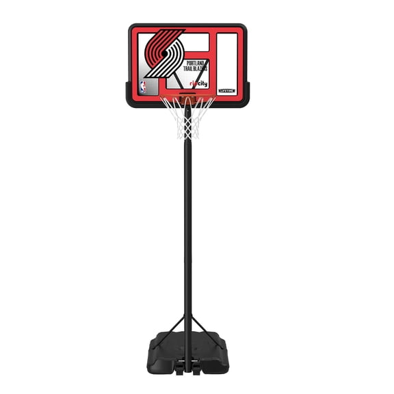 Lifetime NBA Portland Trail Blazers 44" Portable Basketball Hoop with Wheels - 7.5 to 10 Ft Adjustable Height