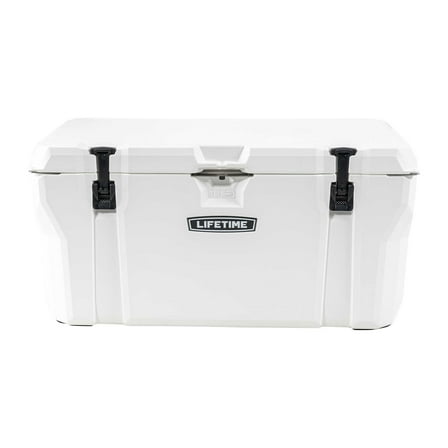 Lifetime 115 qt Bear-Resistant Camping Cooler, Premium High Performance, Ice Retention, Hard Cooler, 150 Can Capacity, Arctic White (91108)