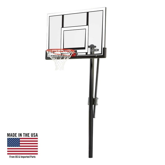 Lifetime 52-Inch Shatterproof Inground Basketball Hoop with Front Adjustment & Slam-It Rim  Model 90599-Outdoor Play