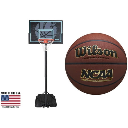 Lifetime New Adjustable Portable Basketball Hoop + 29.5 in Basketball- Online Only