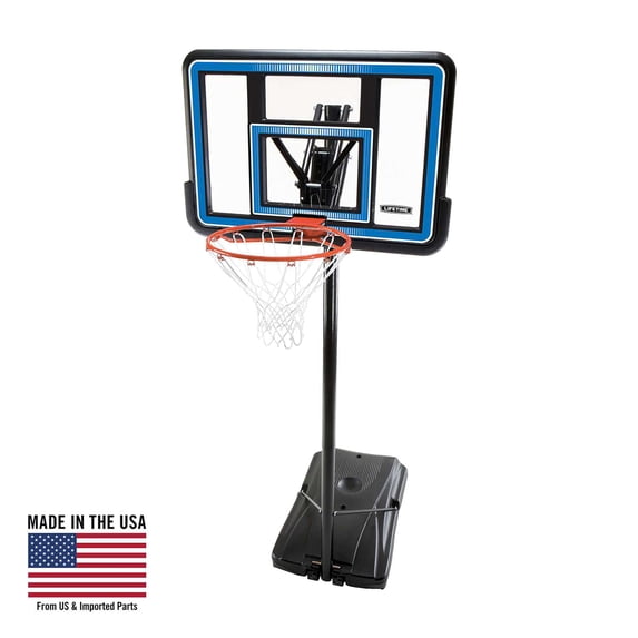 Lifetime 44-Inch Shatterproof Portable Basketball Hoop with Quick Adjust & Classic Rim - Model 90023-Outdoor Play