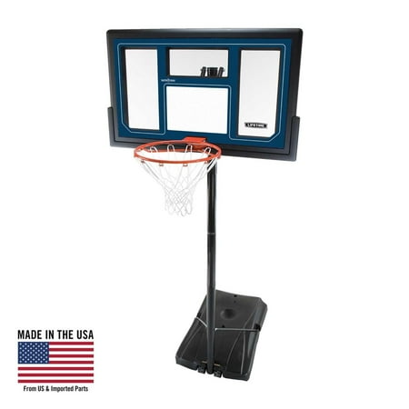 Lifetime 8' - 10' Portable Adjustable Height 50" Shatterproof Outdoor Basketball System (1529)
