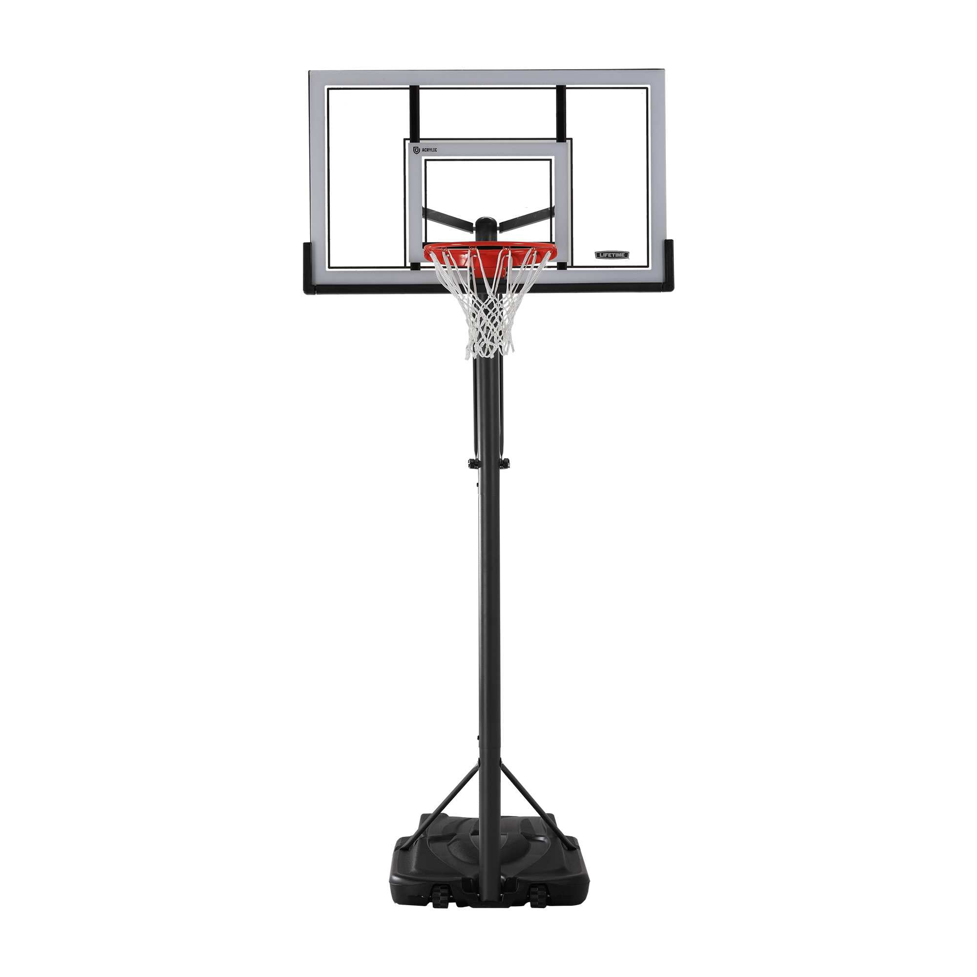 Lifetime 54-Inch Steel Framed Portable Basketball Hoop with Power Lift Adjustment & Slam-It Pro Rim - Model 71522-Outdoor Play