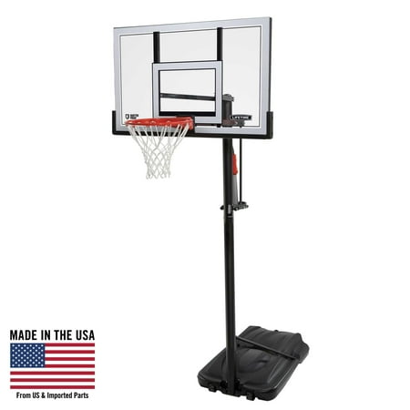 Lifetime 54-Inch Shatterproof Portable Basketball Hoop with Power Lift Adjustment & slam-It Pro Rim - Model 90600-Outdoor Play