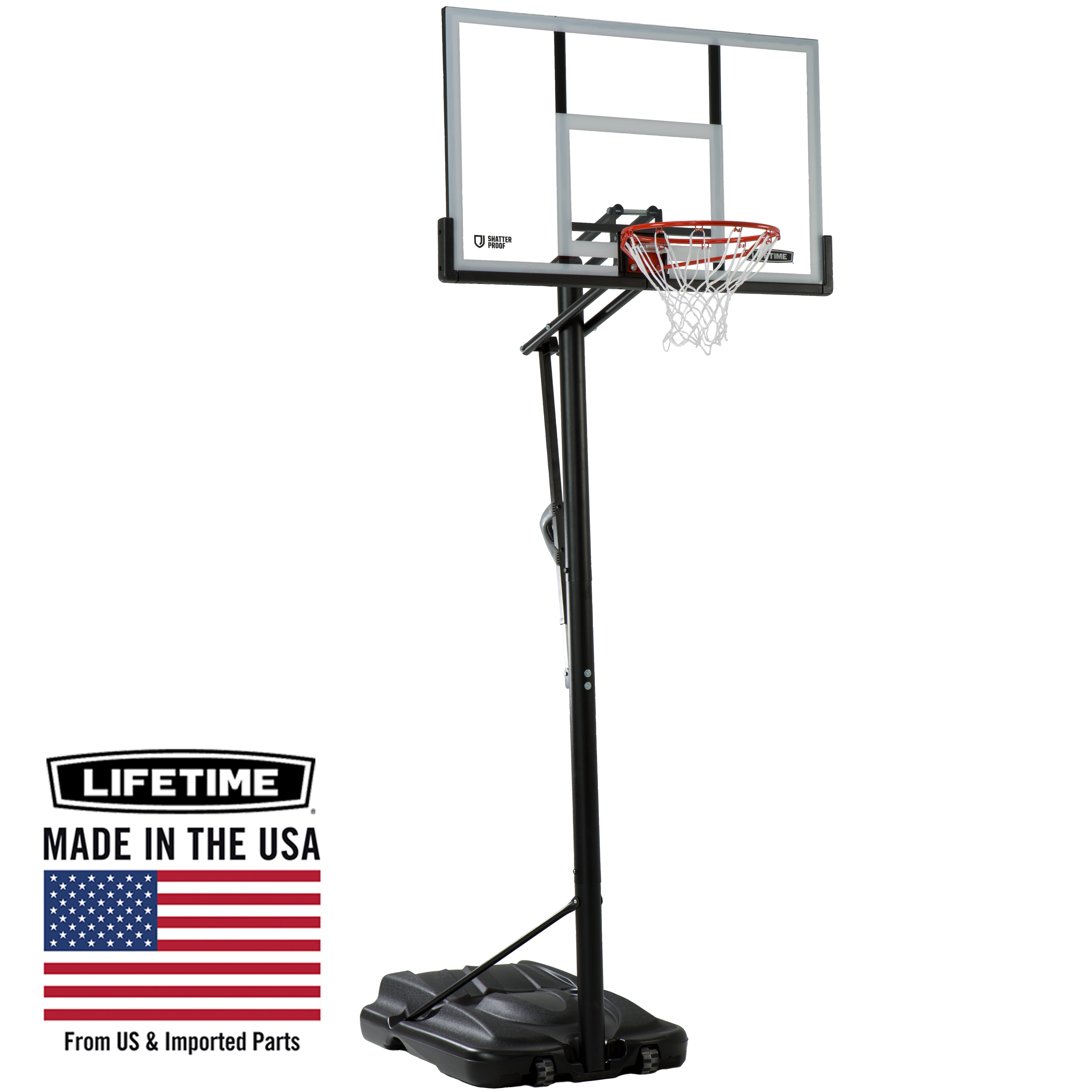 Lifetime 7.5ft. - 10ft. Adjustable Height 54 inch Steel-Framed ...