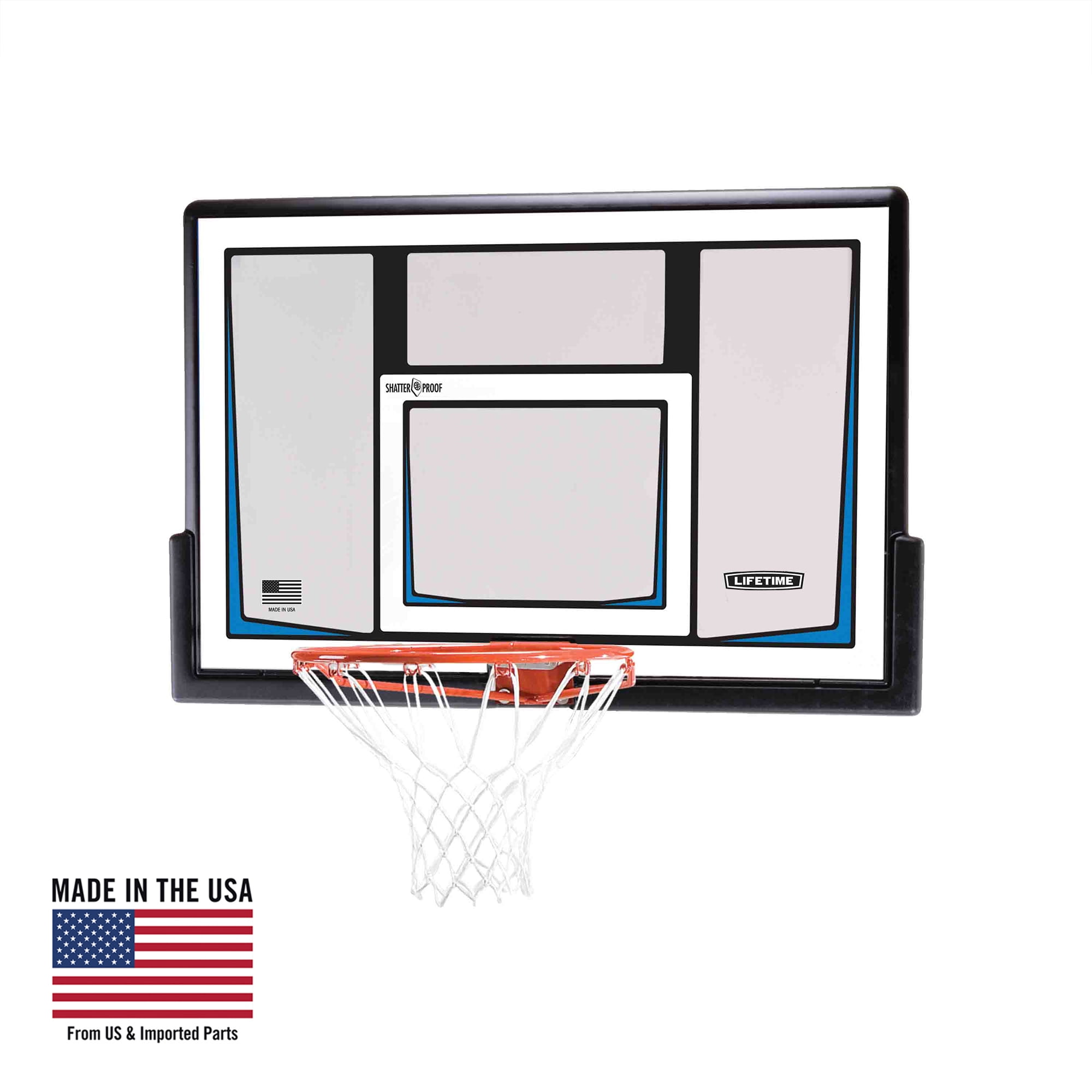 Lifetime New Basketball Indoor/Outdoor Backboard and Rim Combo Kit, 50 inch Polycarbonate (90086)