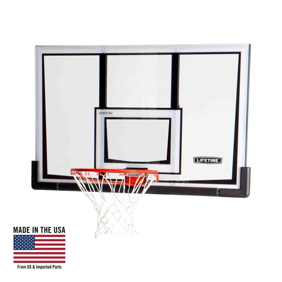 Lifetime New Basketball Indoor/Outdoor Backboard and Rim Kit (52-inch Polycarbonate) 1 pk. - 90087