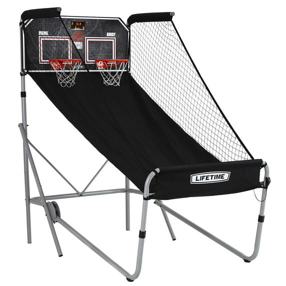 Lifetime New Double Shot Deluxe Basketball Arcade Game - Standard AC Electrical or Batteries (90648)