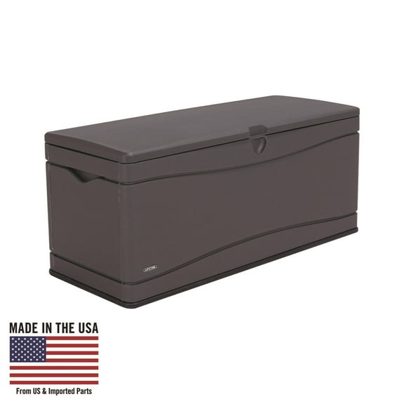 Lifetime New Outdoor Polyethylene Deck Box 130 Gallon Capacity, Gray (60298)