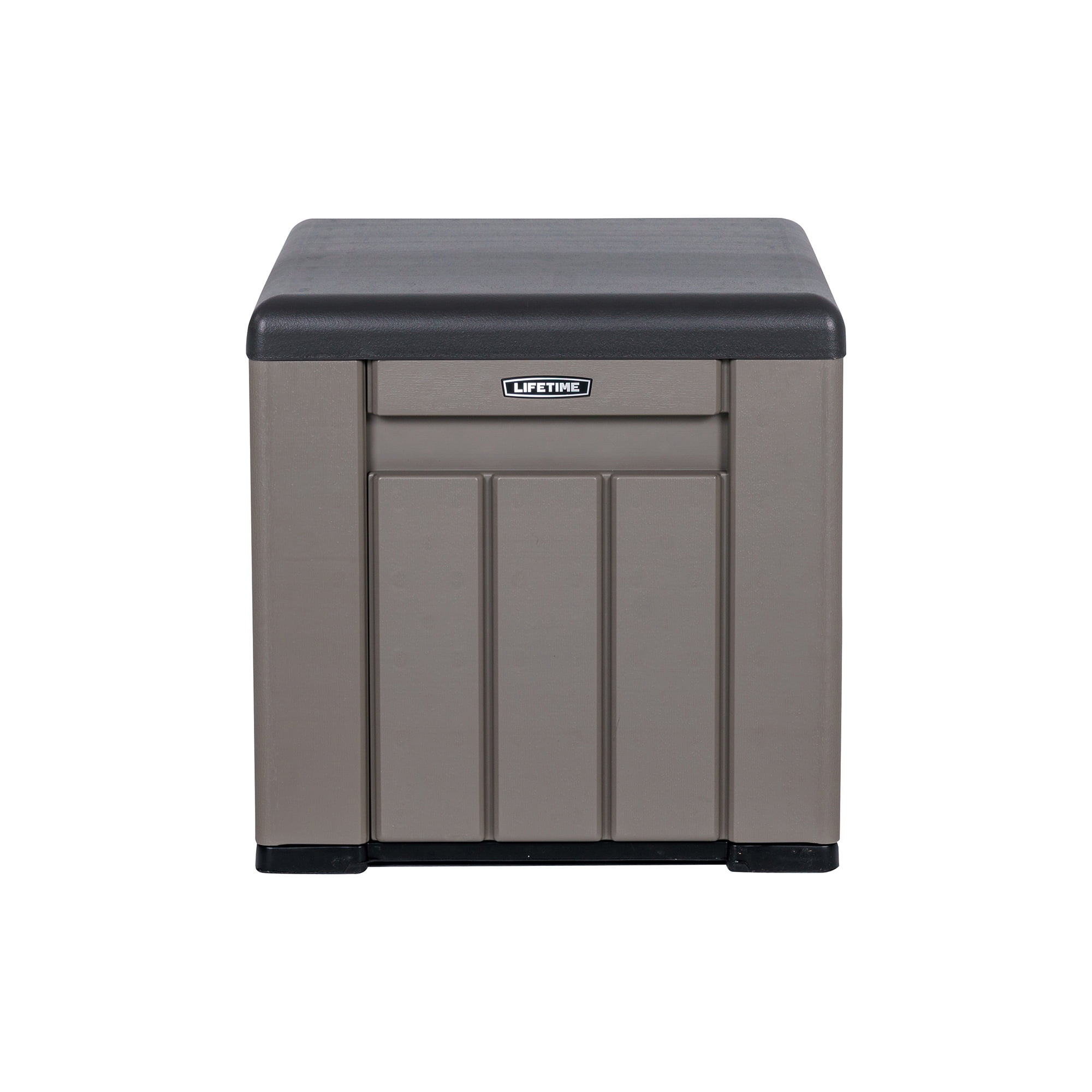 Lifetime New Outdoor Polyethylene Storage Cube/Deck Box, 25 Gallon, Gray (60372U)