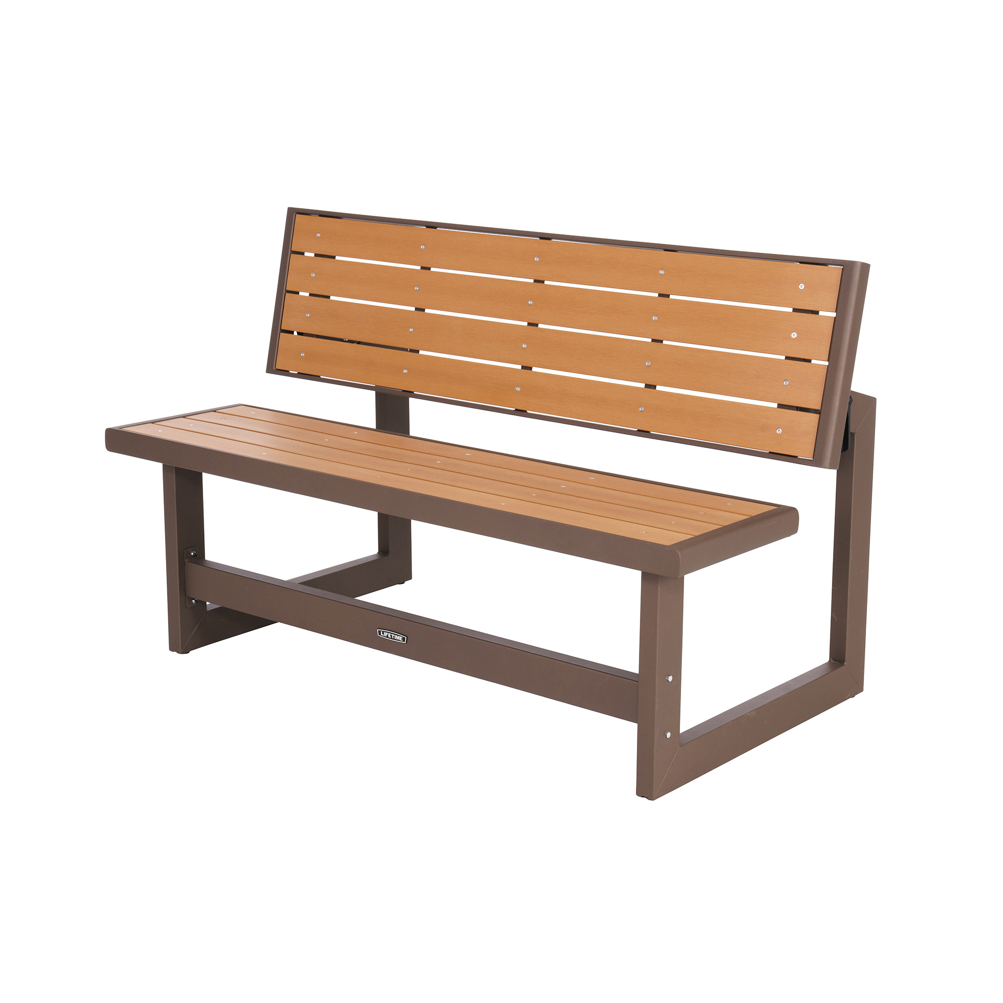 Lifetime Outdoor Convertible Bench, Brown - image 1 of 10