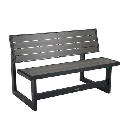 Lifetime Outdoor Durable Polystyrene Convertible Bench, Harbor Gray (60253)