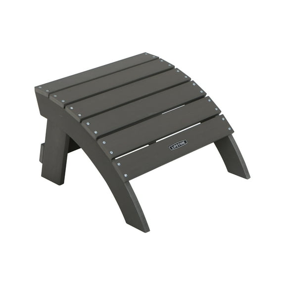 Lifetime Outdoor Polystyrene Adirondack Ottoman, Gray (60291)
