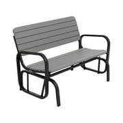 Lifetime Polyethylene Outdoor Glider Bench, Steel Framed, Gray 60361