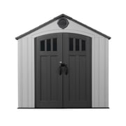 Lifetime Polyethylene Storage Shed, 146.2 sq. ft., 8 ft. x 20 ft., Gray 60470