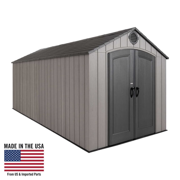 Lifetime Polyethylene Storage Shed 8 Ft. x 17.5 Ft. Gray (60352)