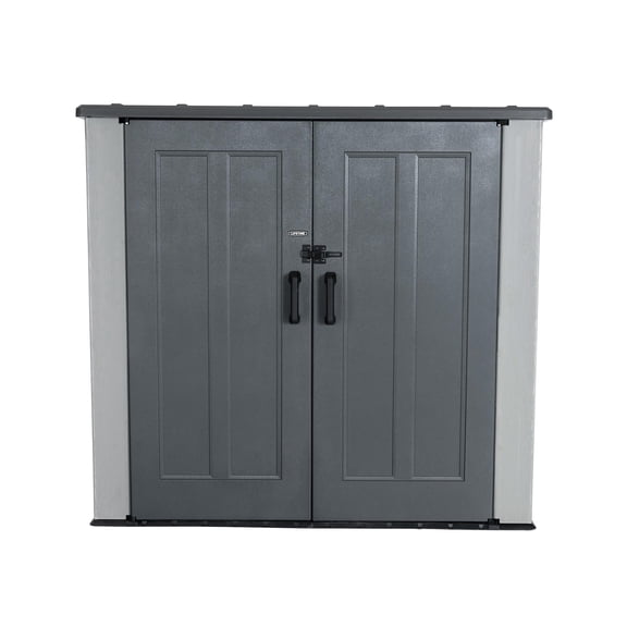 Lifetime Polyethylene Utility Storage Shed, 75.9 in. x 43.5 in. x 69.6 in., Gray, (60441U)