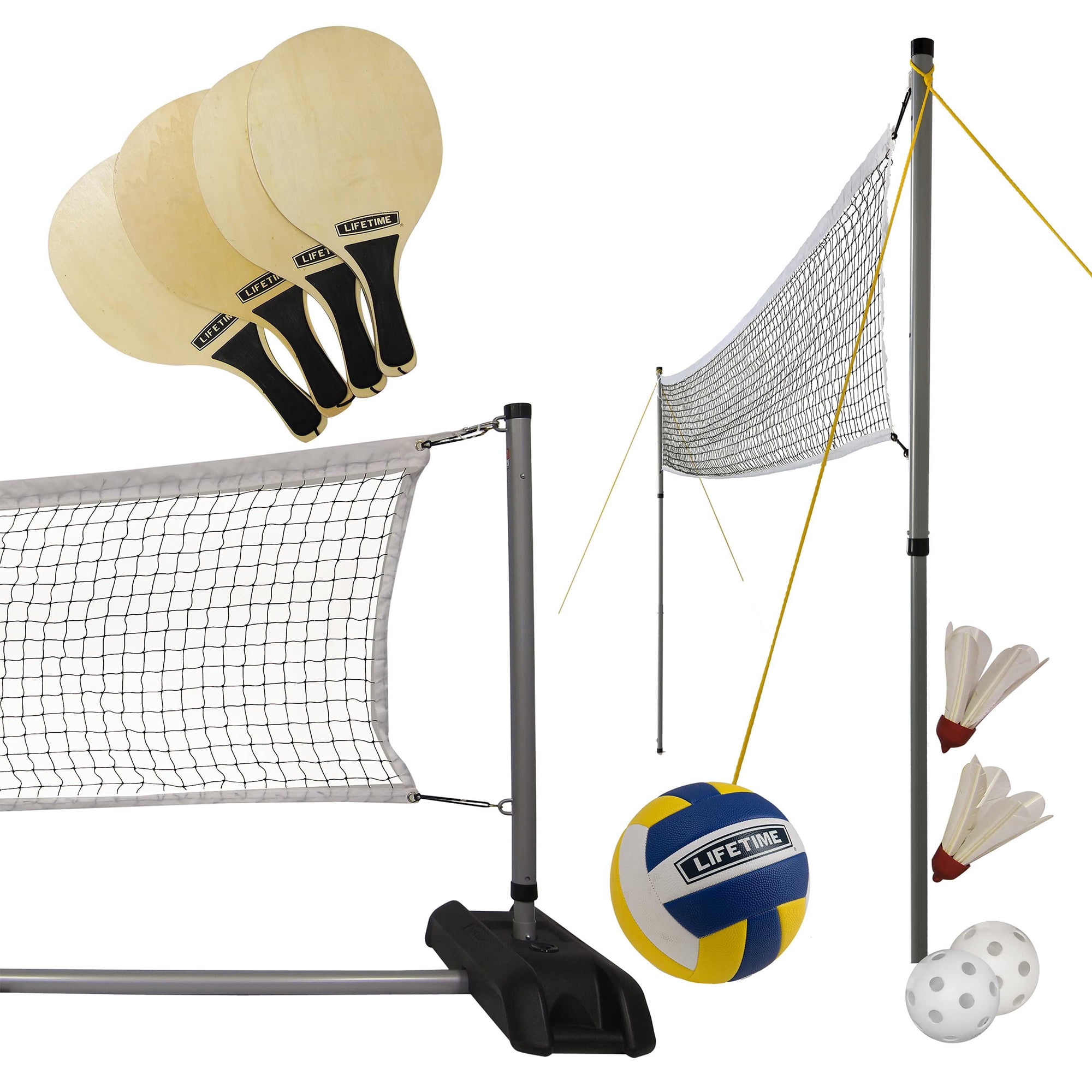 Lifetime Products Outdoor Net Games Set for Tennis, Volleyball, Pickleball and Badminton - 90541