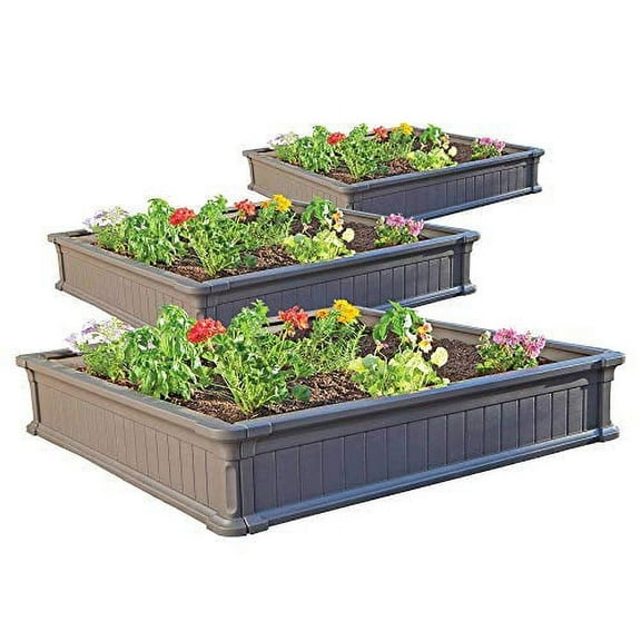 Lifetime Raised 4' x 4' Garden Bed 3-Pack (3 Beds, No Enclosure) - 60069