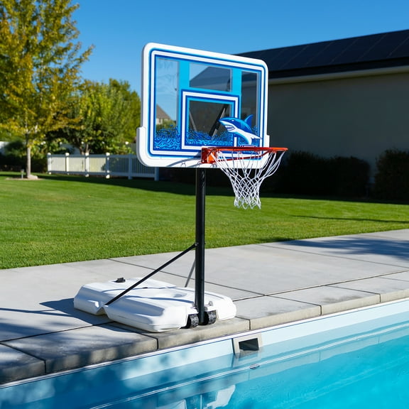 Lifetime 44-Inch Poolside Shatterproof Portable Basketball Hoop with Classic Rim - Model 91187-Outdoor Play