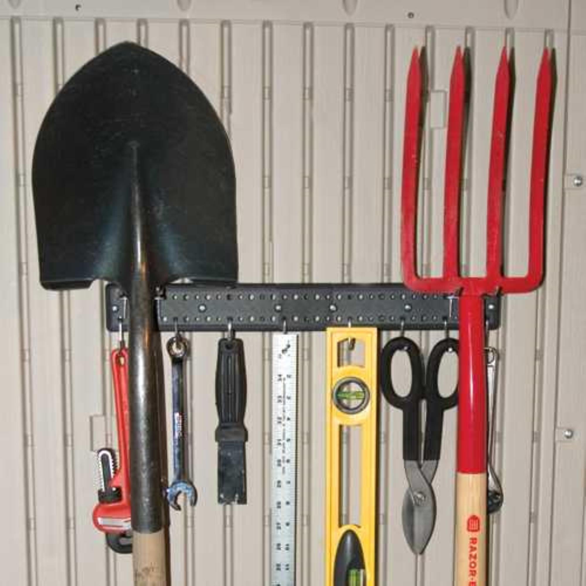 Gray Resin Peg Strip Kit with 10 Metal Hooks