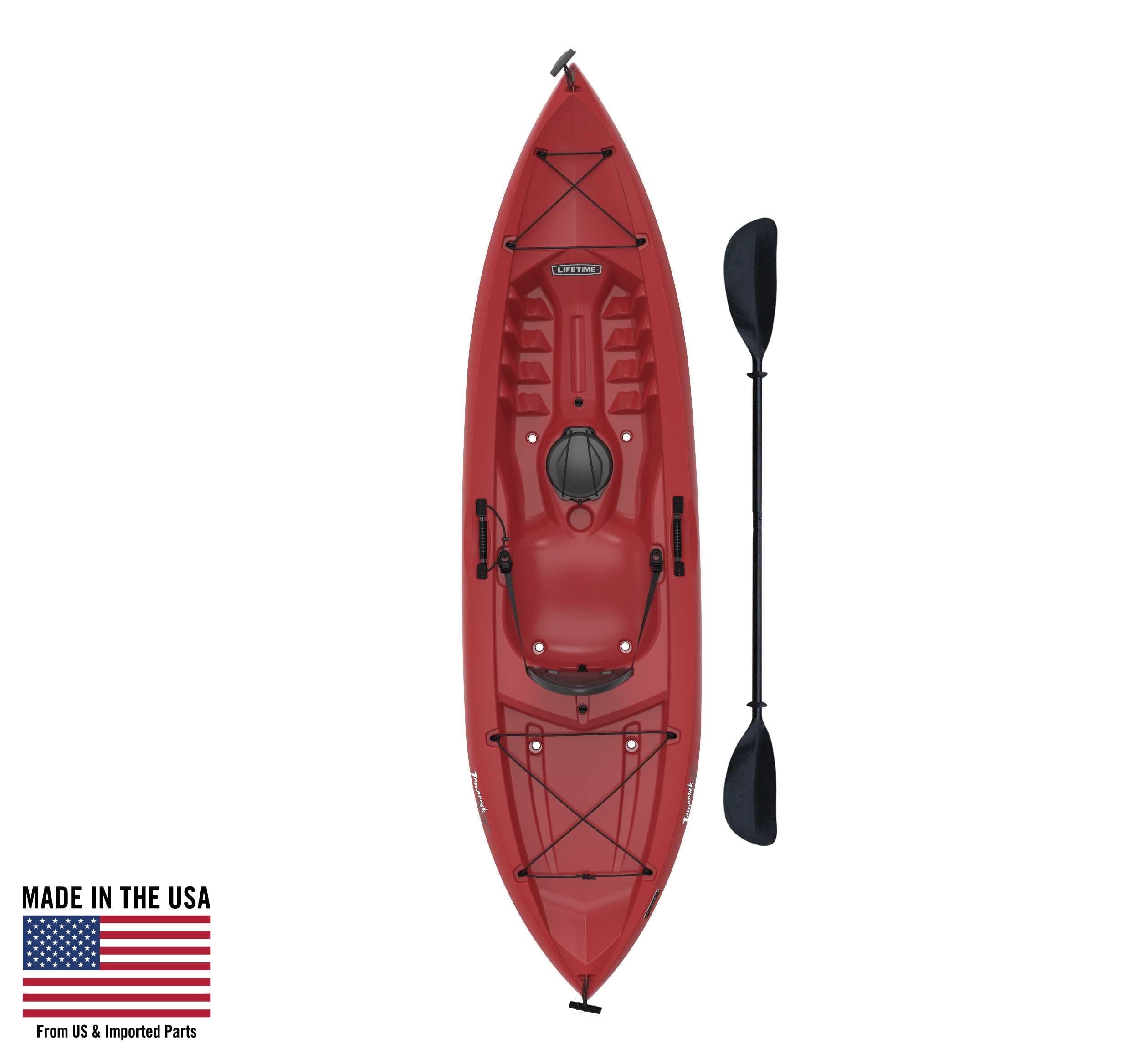 Lifetime Tamarack 10 ft Sit-On-Top Kayak with Paddle, Fire Red (90486)