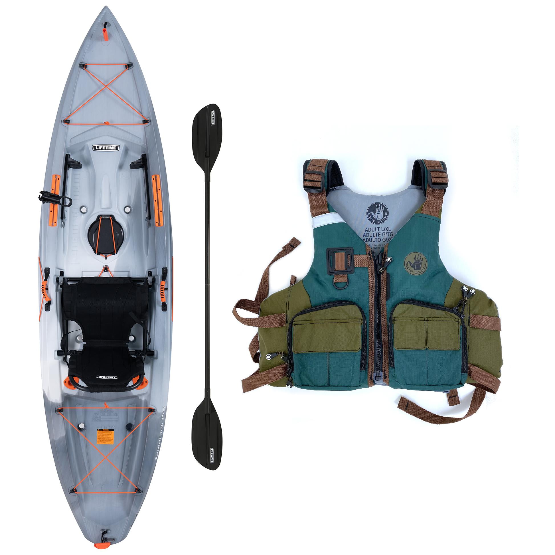 Lifetime Tamarack Pro 10'3 Kayak (paddle included) with Body Glove Fishing  Life Vest