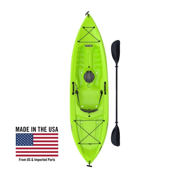 Lifetime Tioga 10 ft Sit-On-Top Kayak with Paddle, Lime Green (90534)