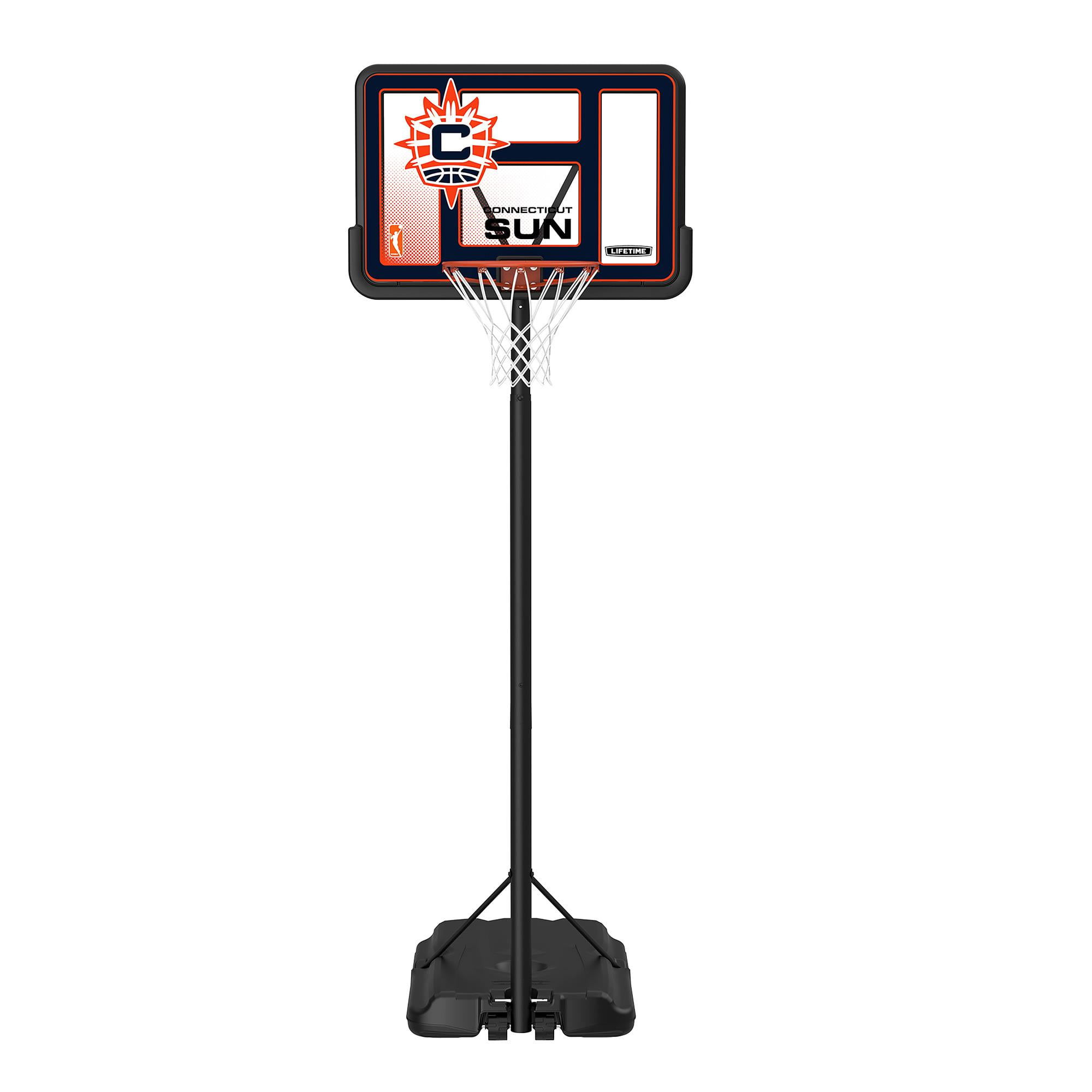Lifetime WNBA Connecticut Sun 44" Portable Basketball Hoop with Wheels - 7.5 to 10 Ft Adjustable Height