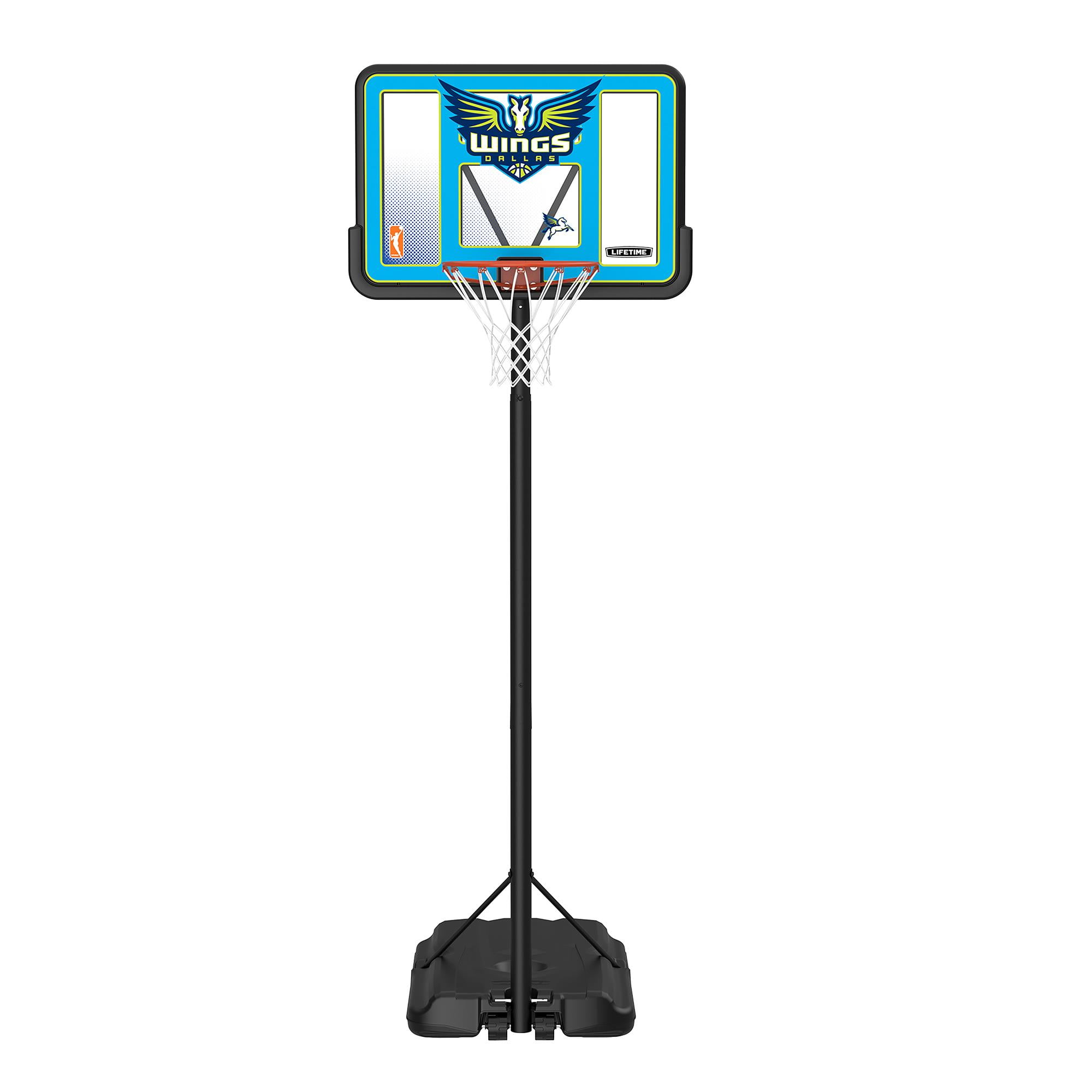 Lifetime WNBA Dallas Wings 44" Portable Basketball Hoop with Wheels - 7.5 to 10 Ft Adjustable Height