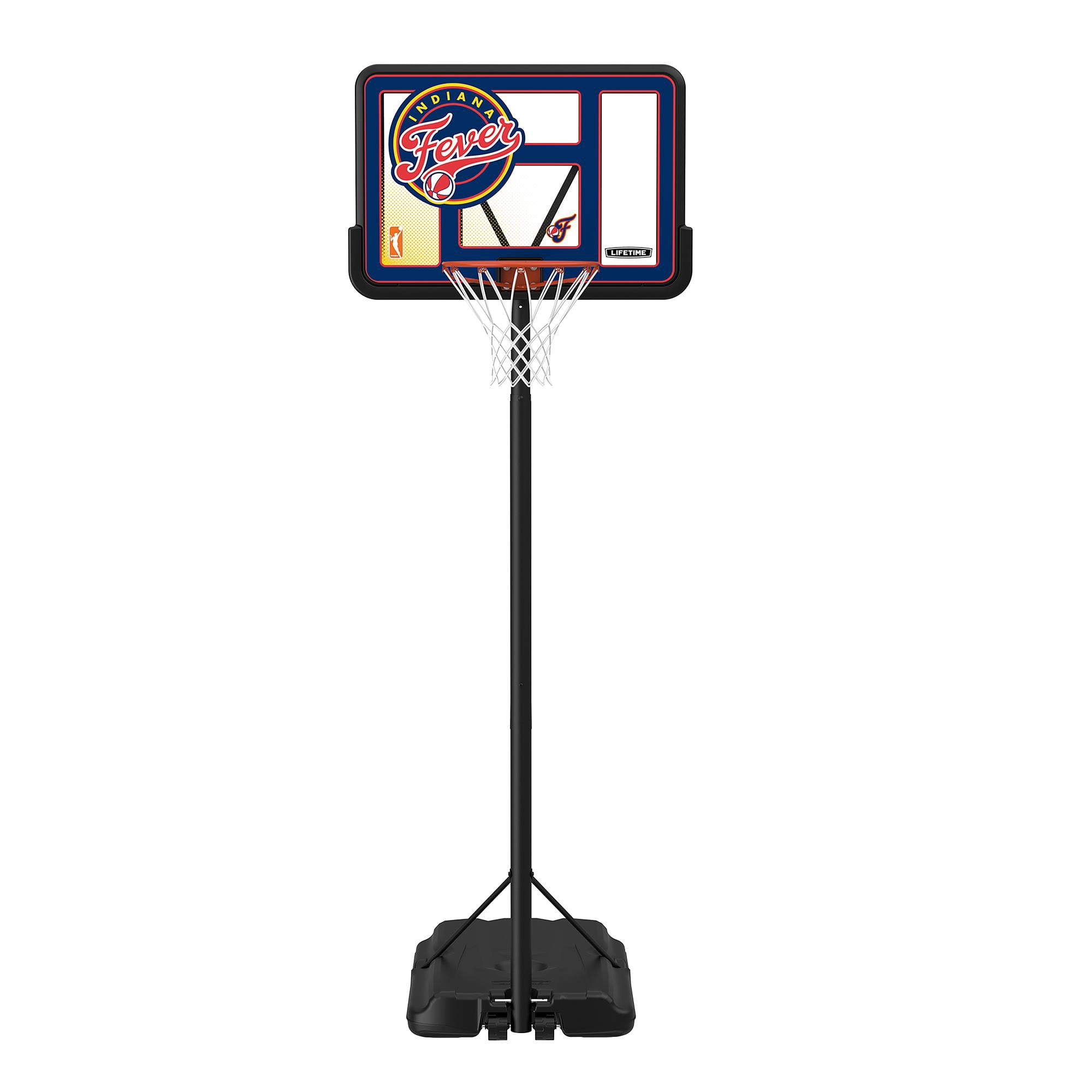 Lifetime WNBA Indiana Fever 44" Portable Basketball Hoop with Wheels - 7.5 to 10 Ft Adjustable Height