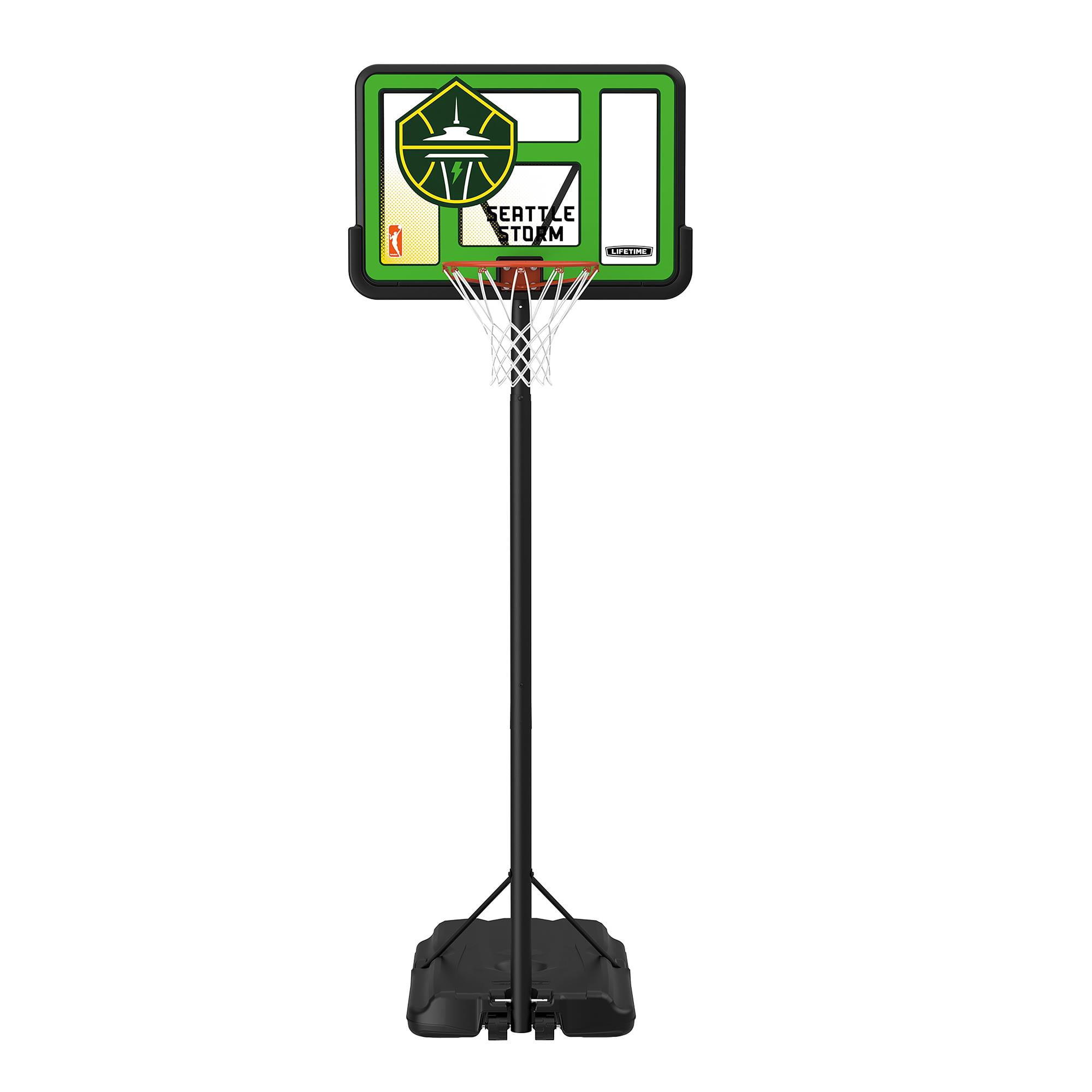 Lifetime WNBA Seattle Storm 44" Portable Basketball Hoop with Wheels - 7.5 to 10 Ft Adjustable Height