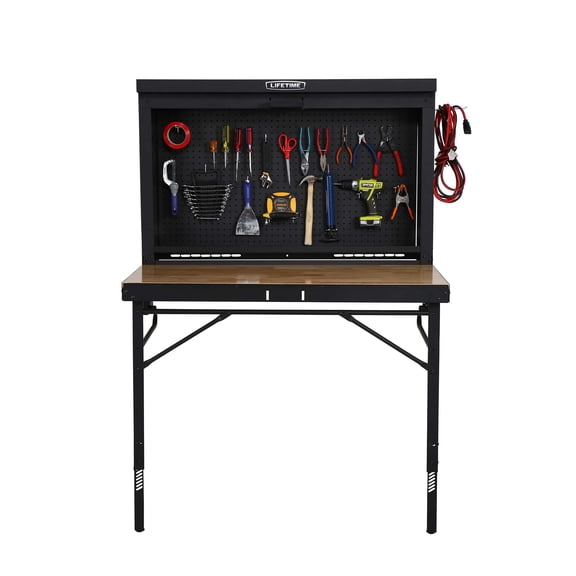 Lifetime Wall Mounted Workbench and Tool Storage Unit
