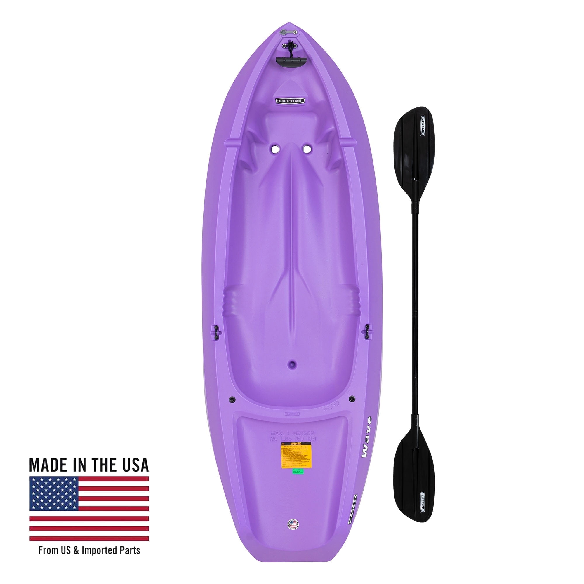 Lifetime Wave 6 ft Youth Sit-on-Top Kayak, Lavender (91121)