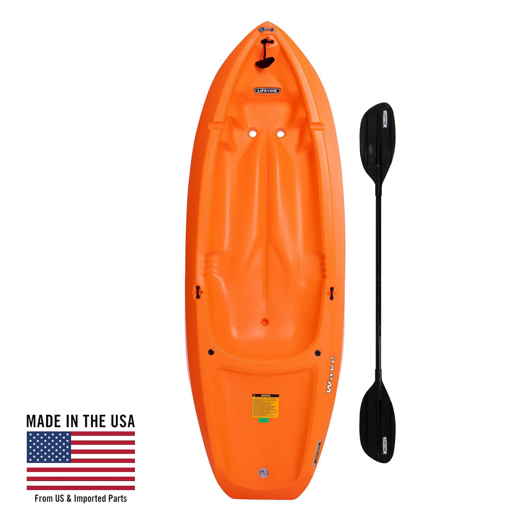 Lifetime Wave 6 ft Youth Sit-on-Top Kayak, Orange (90154) - image 1 of 17
