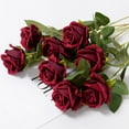 thumbnail image 1 of Lifeuping 10Pcs Artificial Red Roses Flowers for Valentine's Day, Realistic Blossom Roses, Real Touch Silk Rose, Single Fake Flower Long Stem Bouquets for Home Wedding Party Decoration, 1 of 8