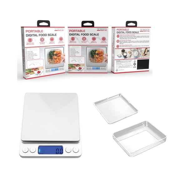 Lifeware TKO Portable Digital Food Scale, Stainless Steel