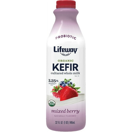 Lifeway Organic Whole Milk Mixed Berry Kefir 32 fl oz Bottle