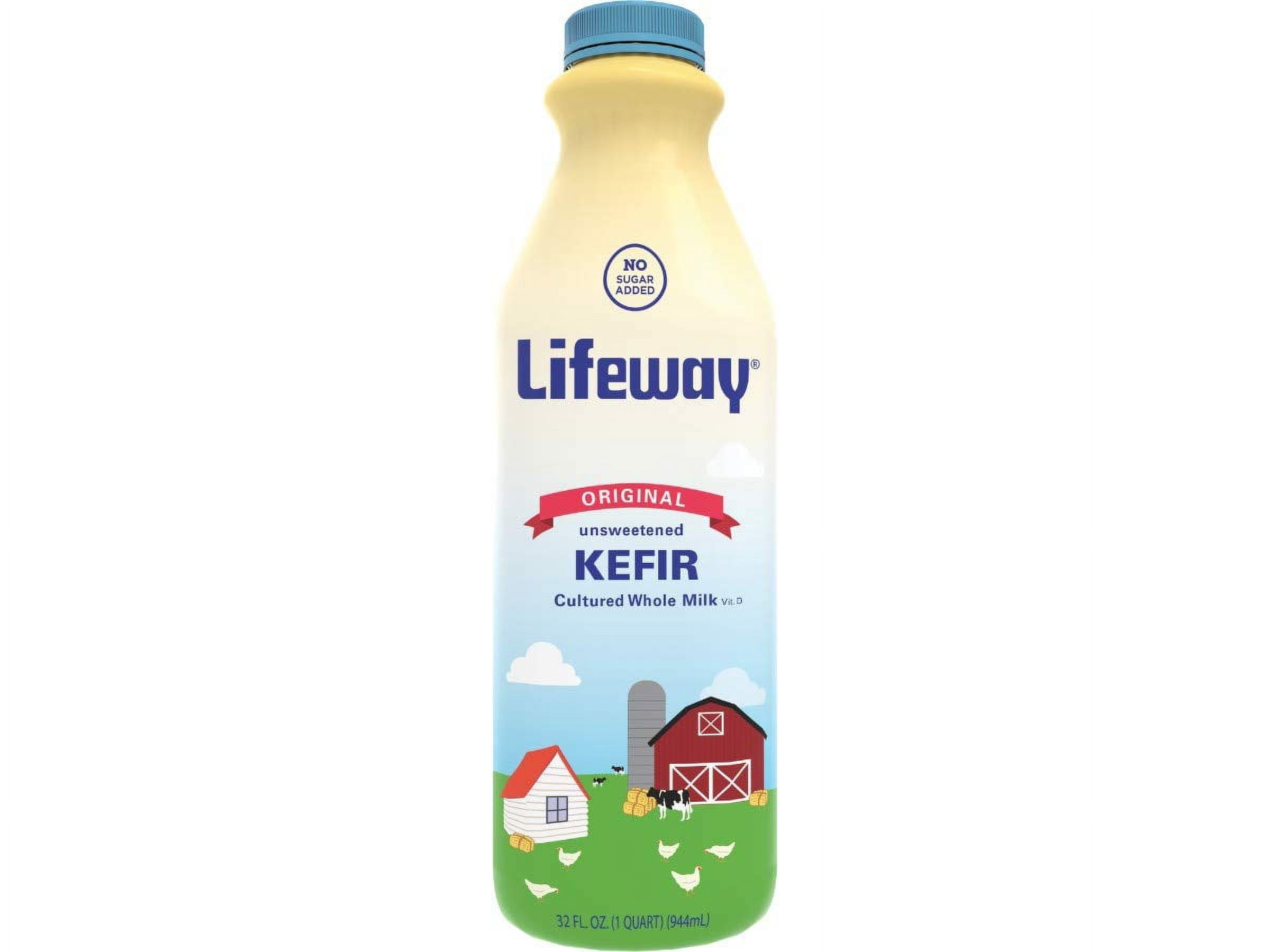 Lifeway Probiotic Unflavored Cultured Plain Unsweetened Milk Kefir ...