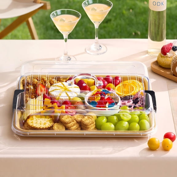 Lifewit Charcuterie Board with Lockable Lid, Cheese Platter, Travel Charcuterie Board Platter