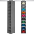 thumbnail image 1 of Lifewit 10 Compartments Hat Organizer for Baseball Caps, 1 Pack Hat Rack Hanging Storage Organizer, Non-Woven Fabric Display Shelf Holds Up to 40 Hats, Cap Holder Hanger for Closet, Bedroom, Grey, 1 of 7
