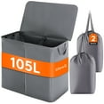 thumbnail image 1 of Lifewit 105L Double Laundry Hamper with Lid and Removable Laundry Bags, Divided Laundry Basket with Handles, Large Separated Clothes Basket for Bedroom, Bathroom, College Dorm, Laundry Sorting, Gray, 1 of 7
