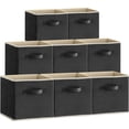 thumbnail image 1 of Lifewit 13 inch Cube Storage Bins, Storage Cubes Foldable Decorative Fabric Set of 8, Black, 1 of 6