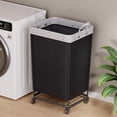 thumbnail image 1 of Lifewit 165L Laundry Basket with Wheels, Large Heavy Duty Commercial Rolling Laundry Hamper with Handles, Tall Steel Frame Laundry Cart for Laundry Room Bedroom Hotel Home Dorm, Black, 1 of 9