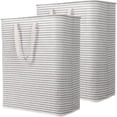 thumbnail image 1 of Lifewit 2 Pack Laundry Hamper Large Collapsible Laundry Baskets, Freestanding Waterproof Clothes Hamper w/ Easy Carry Handles in Laundry Room Bedroom Bathroom College Dorm for Adults, Grey, 2 x 125L, 1 of 9