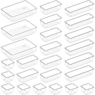 WOWBOX 25 PCS Clear Plastic Drawer Organizer Set, 4 Sizes Desk Drawer –  ShopEZ USA