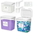 thumbnail image 1 of Lifewit 2+1 Laundry Pods Container & Dryer Sheet Holder, Large Powder Detergent Dispenser Storage Jars, Laundry Room Containers for Scent Booster Beads with Pop up Lids, Labels and Scoop, 1 of 8