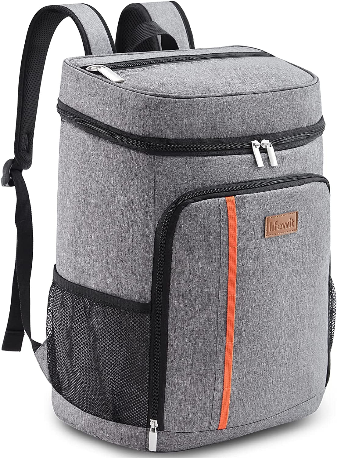 Lifewit 30-36 Cans Backpack Cooler Waterproof Insulated Soft Lunch Cooler  Backpack Lightweight Gray 