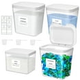 thumbnail image 1 of Lifewit 3+1 Laundry Pods Container & Dryer Sheet Holder, Large Powder Detergent Dispenser Storage Jars, Laundry Room Containers for Scent Booster Beads with Pop up Lids, Labels and Scoop, 1 of 8