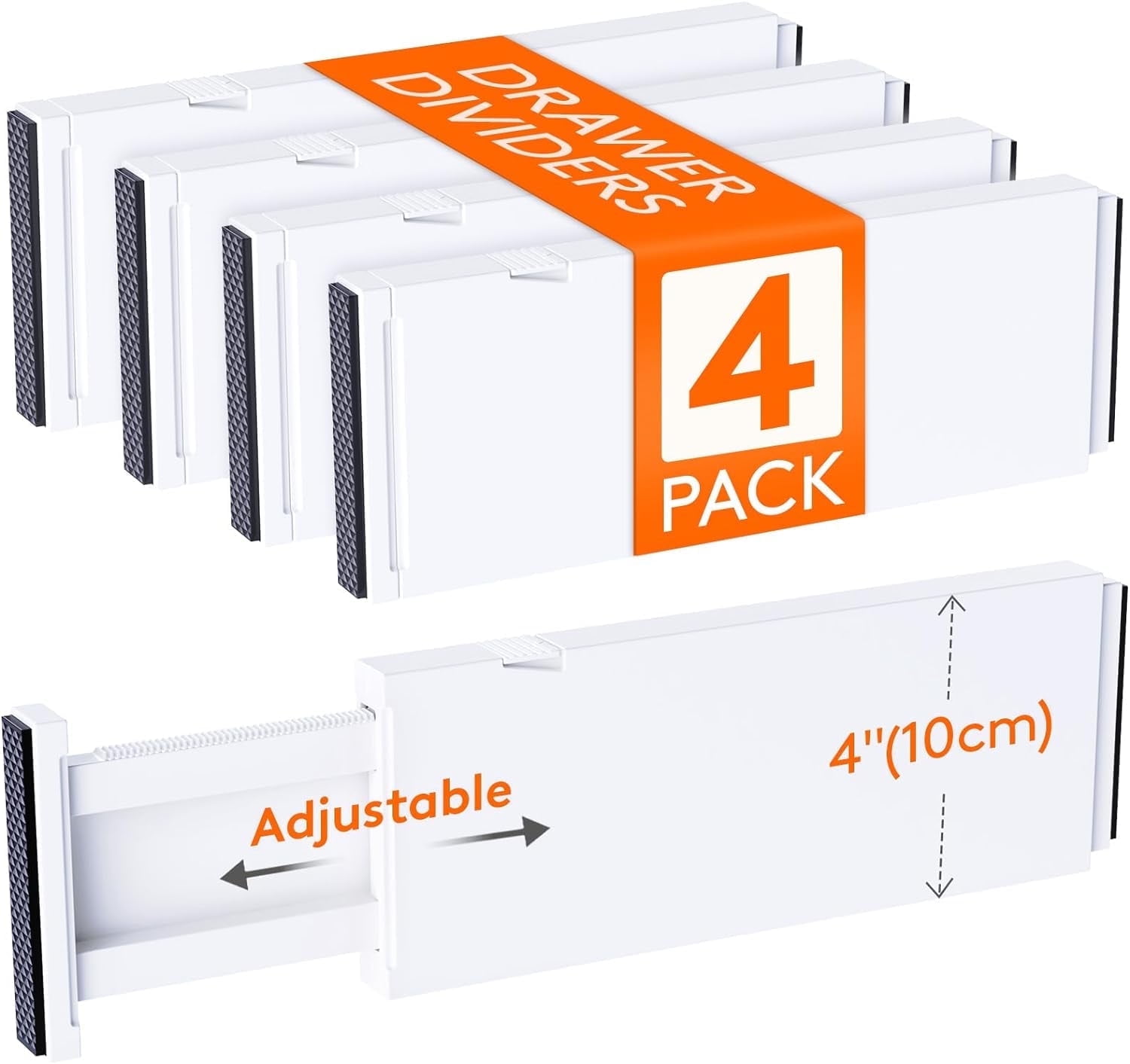 4 Pack Drawer Dividers for Clothes - Thumbnail 2